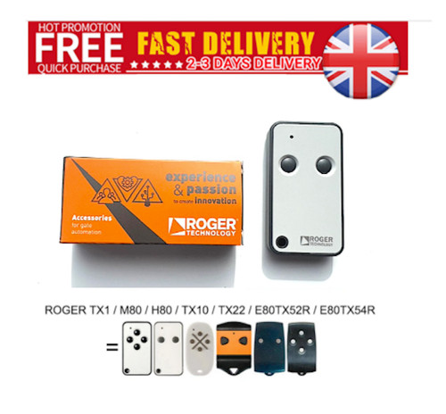 Telecomando roger e80 apertura - roger,