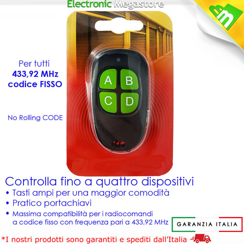 Telecomando compatibile 433mhz - telecomando,